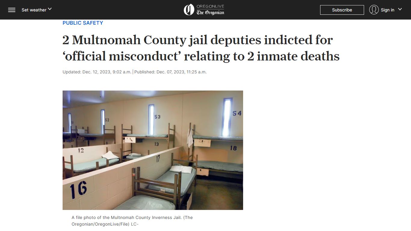 Two Multnomah County jail deputies indicted for ... - oregonlive