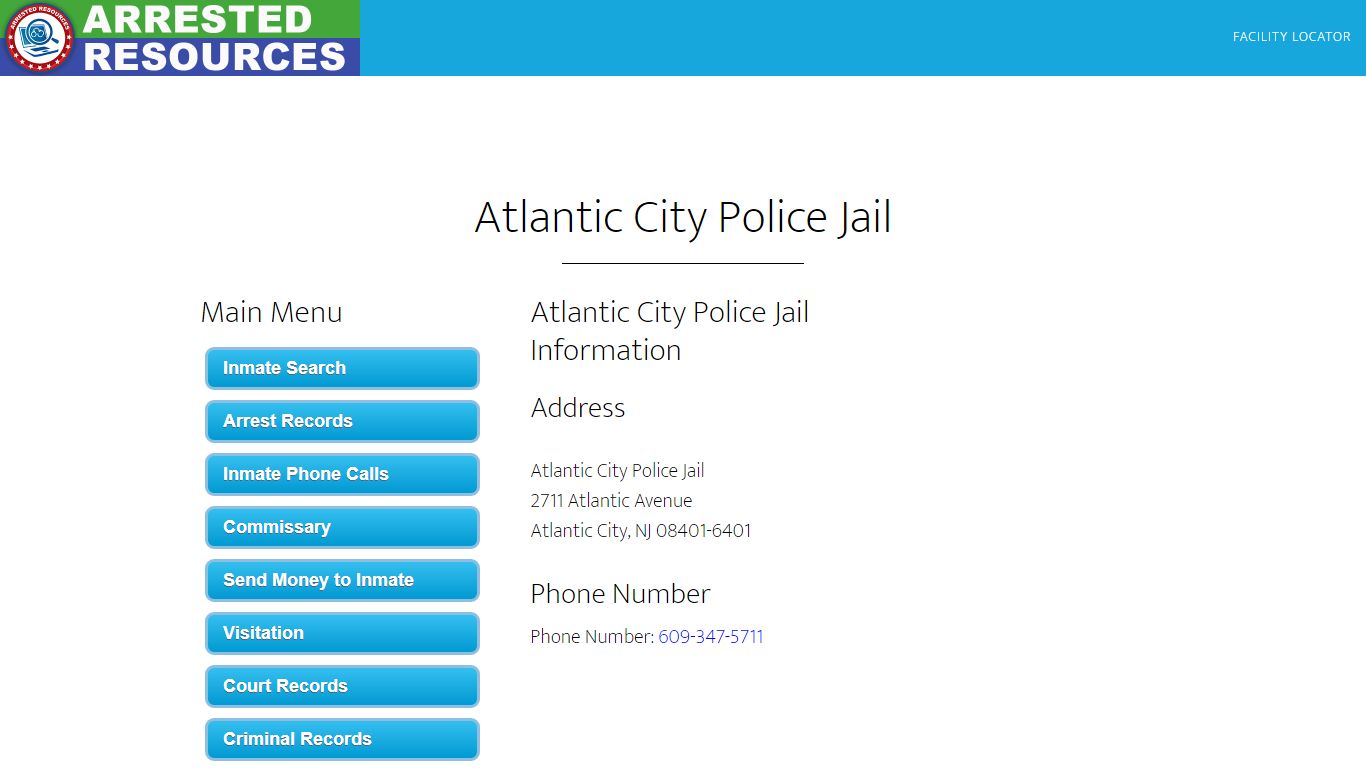 Atlantic City Police Jail - Inmate Search - Atlantic City, NJ